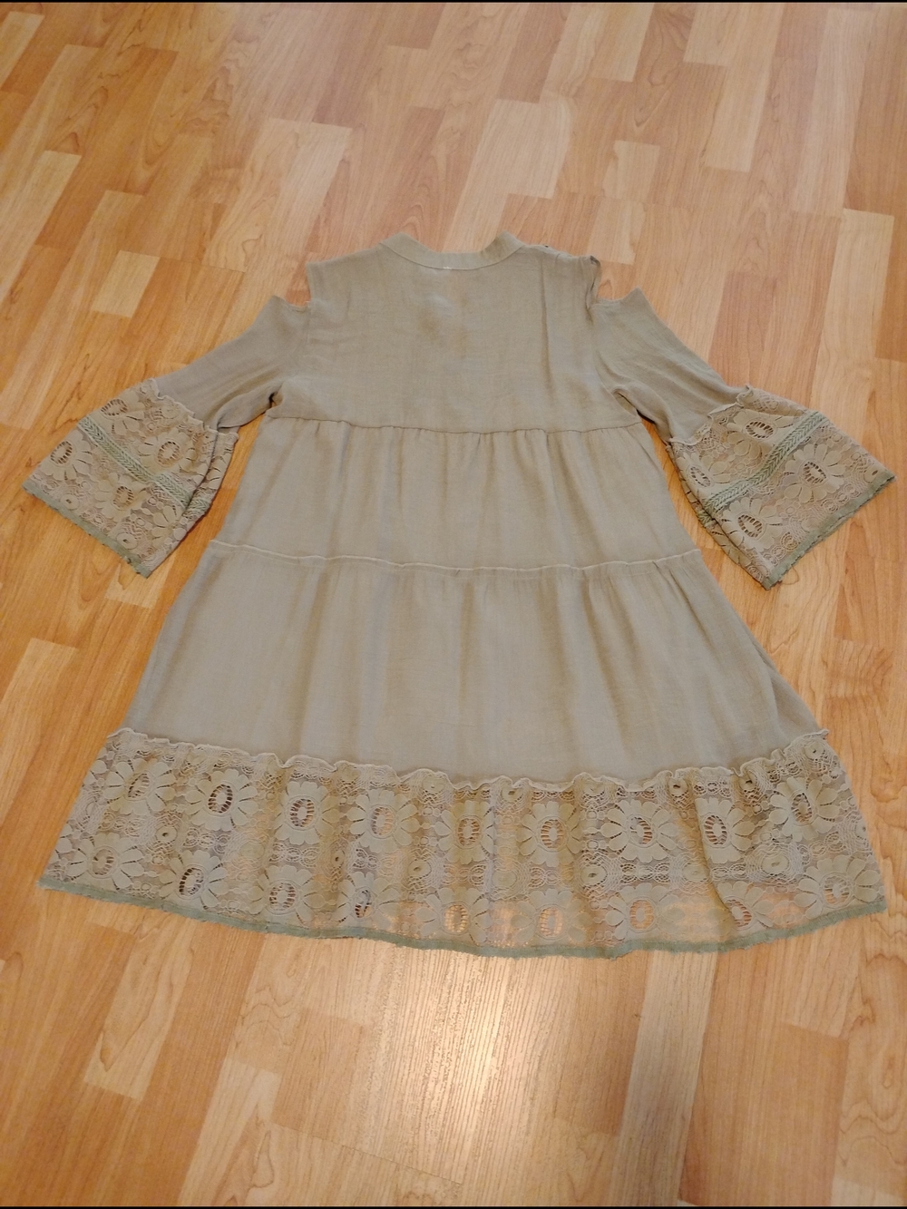 Boho Style Tan Mini Dress